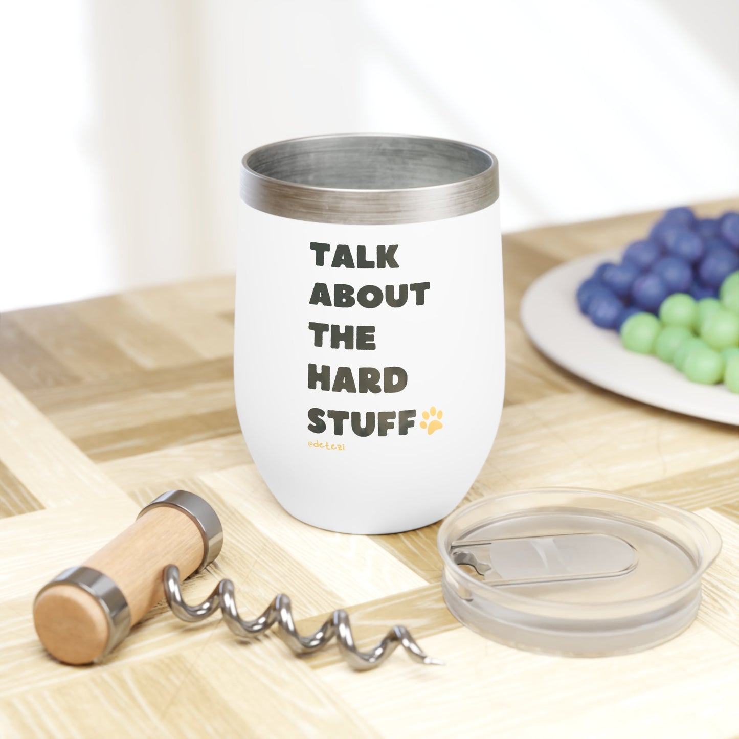 Talk About The Hard Stuff | Wine Tumbler - Detezi Designs-21909176875961338753