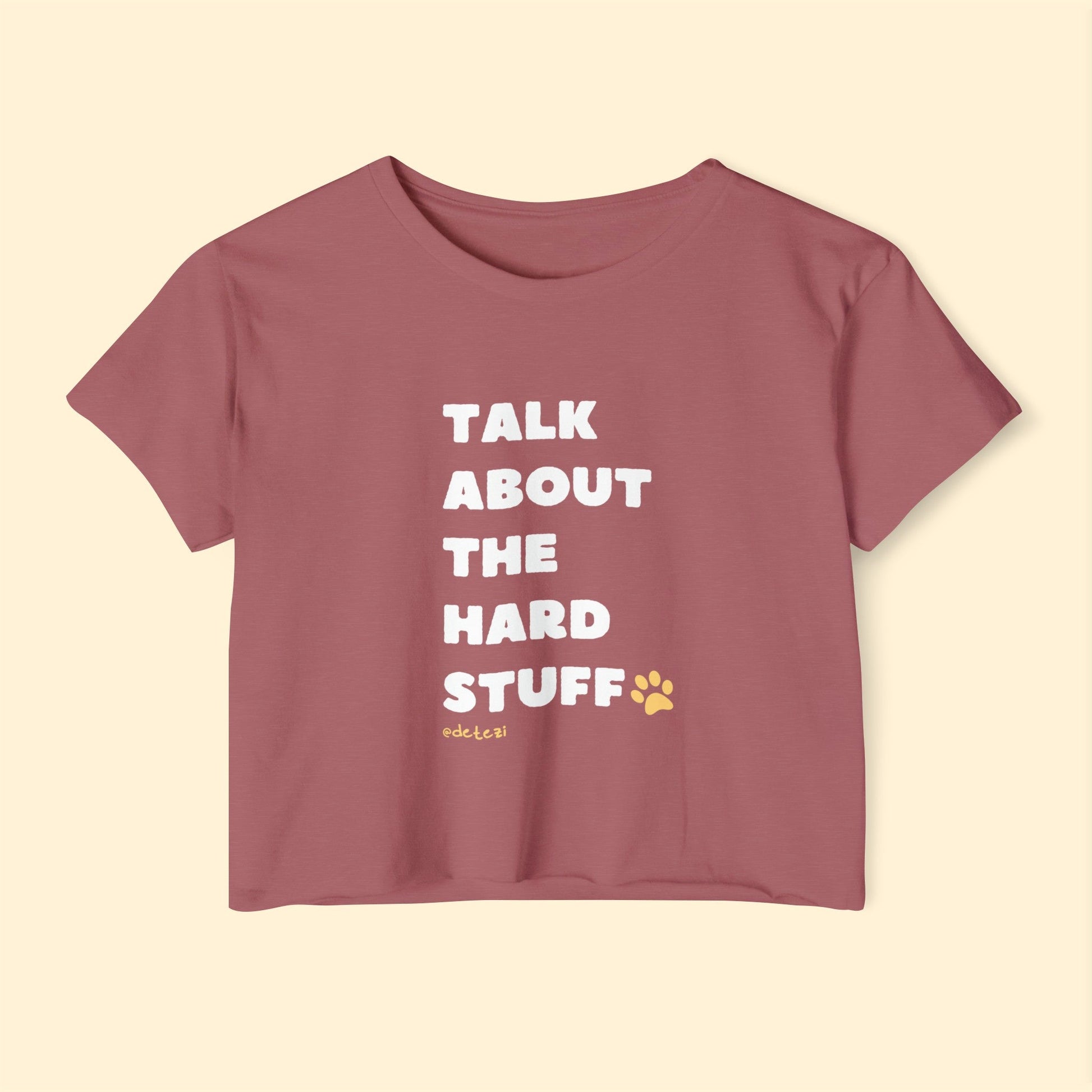 Talk About The Hard Stuff | Women's Festival Crop Top - Detezi Designs-11758651239673200061