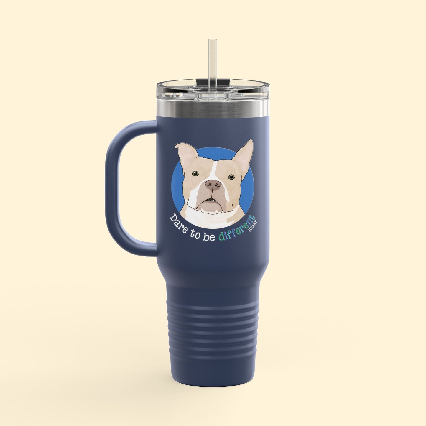 Tater | FUNDRAISER for HHART | Insulated Travel Mug, 40oz - Detezi Designs - 27427066960977444033