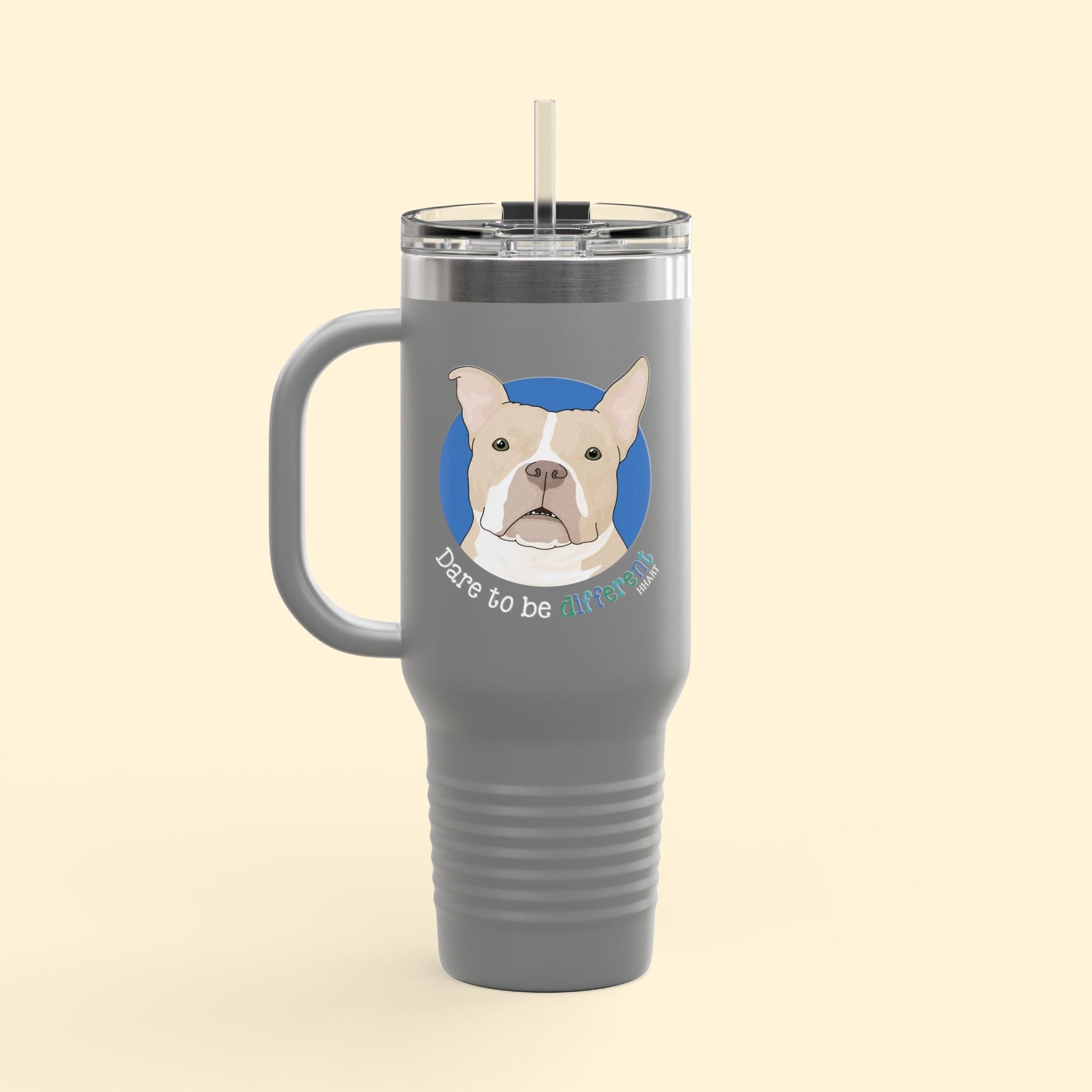 Tater | FUNDRAISER for HHART | Insulated Travel Mug, 40oz - Detezi Designs - 31491160068006821978