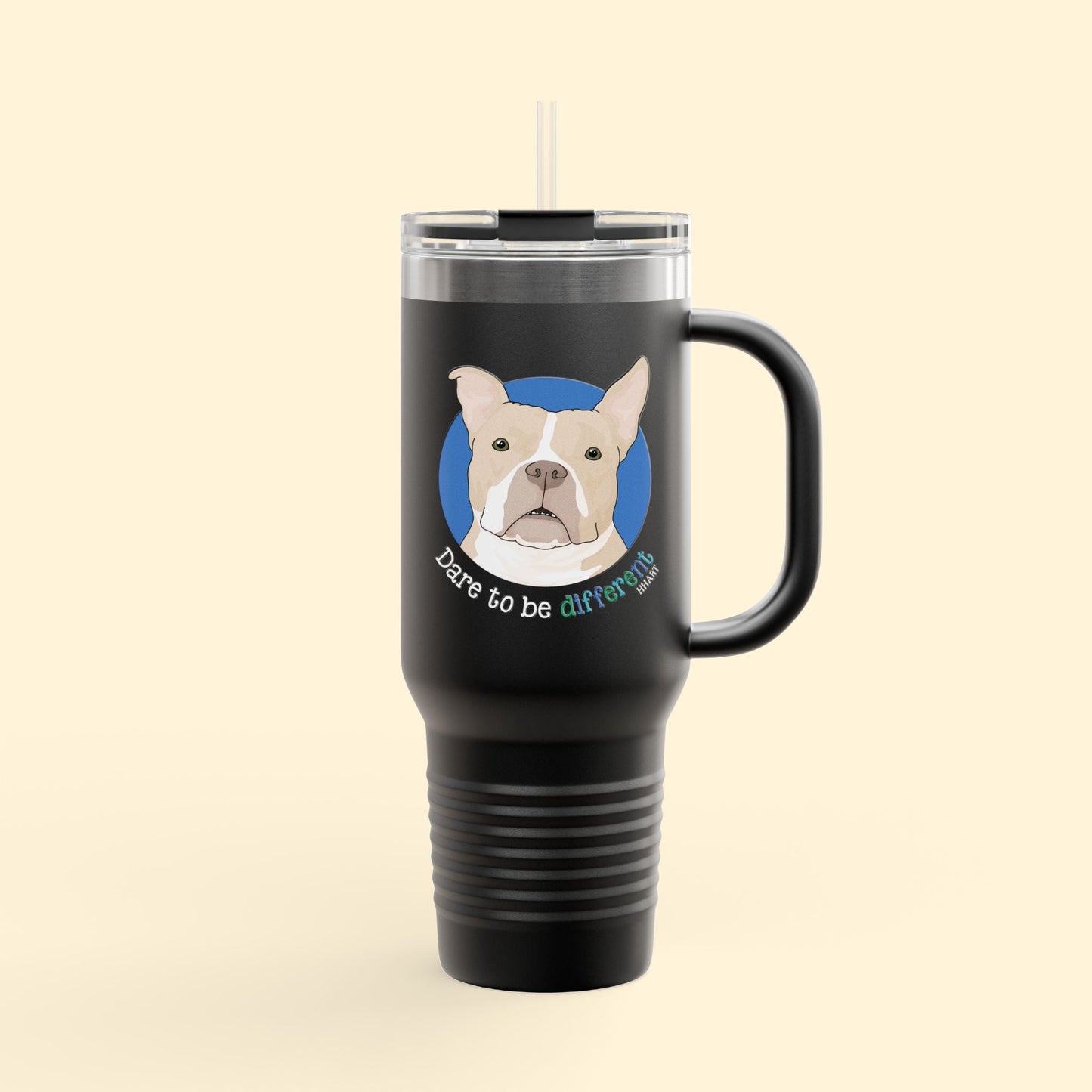 Tater | FUNDRAISER for HHART | Insulated Travel Mug, 40oz - Detezi Designs - 57693481725211371611