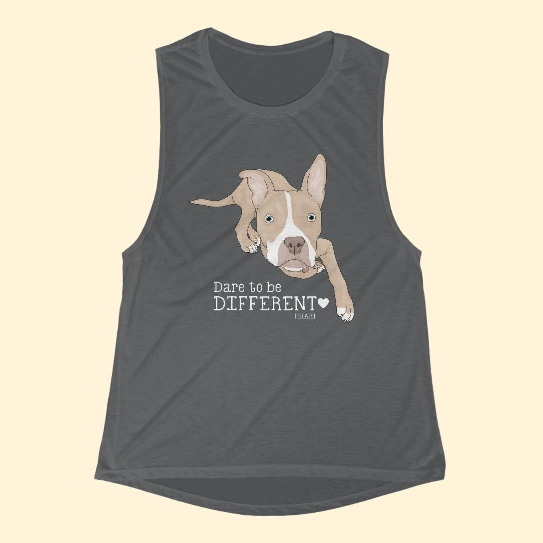 Tater | FUNDRAISER for HHART | Women's Flowy Scoop Muscle Tank - Detezi Designs-18650534477878772806