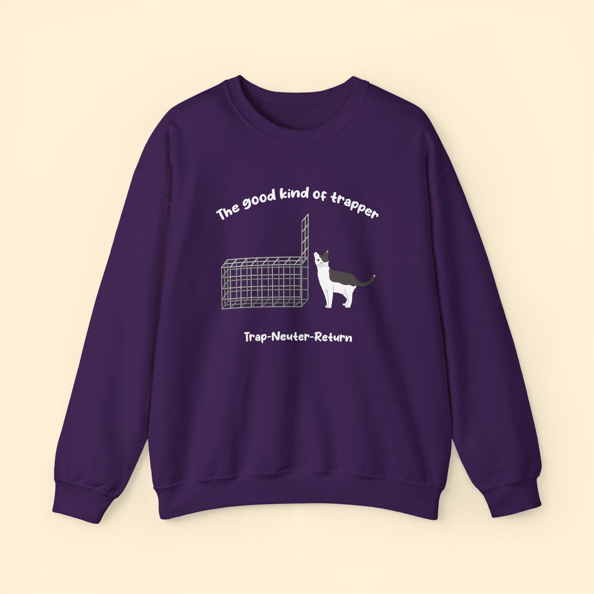 The Good Kind Of Trapper | FUNDRAISER for Feral At Heart | Crewneck Sweatshirt - Detezi Designs - 25148281852805482621