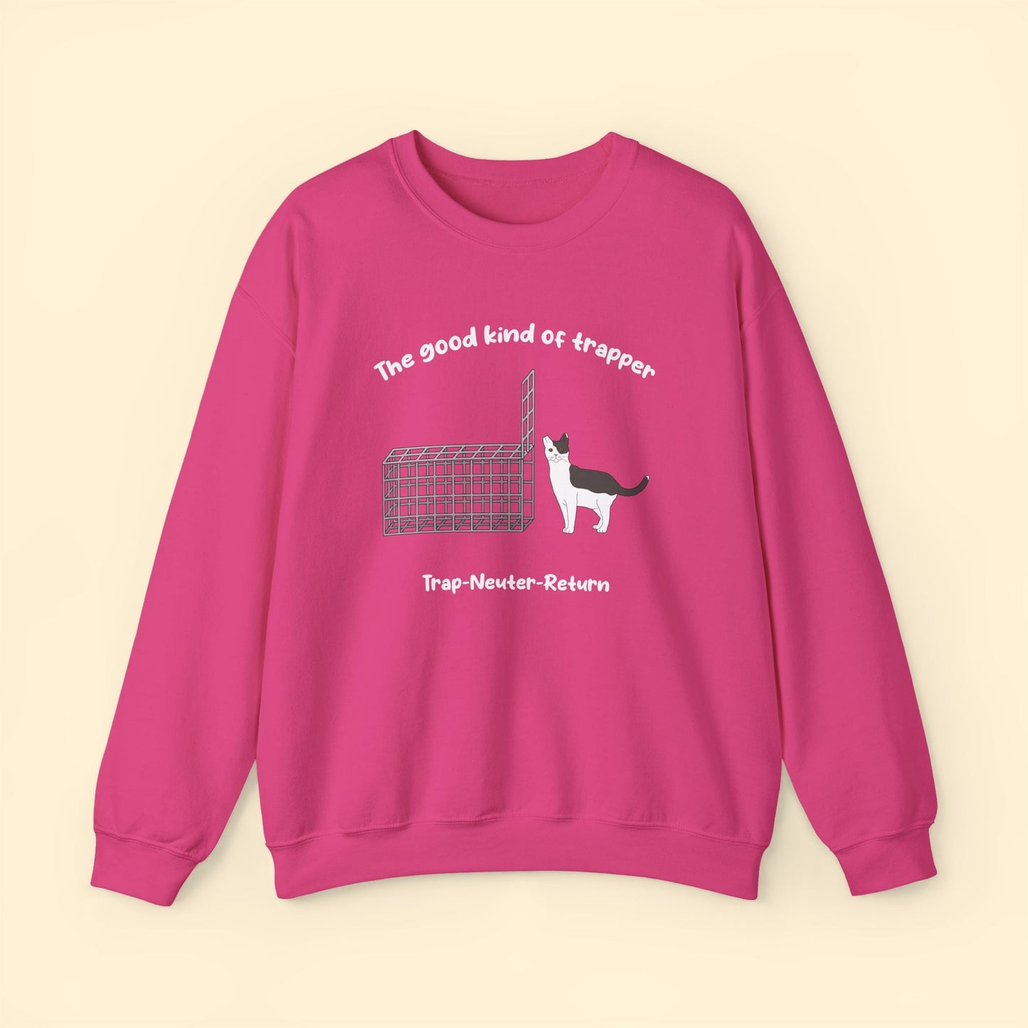 The Good Kind Of Trapper | FUNDRAISER for Feral At Heart | Crewneck Sweatshirt - Detezi Designs - 61217069105095926118