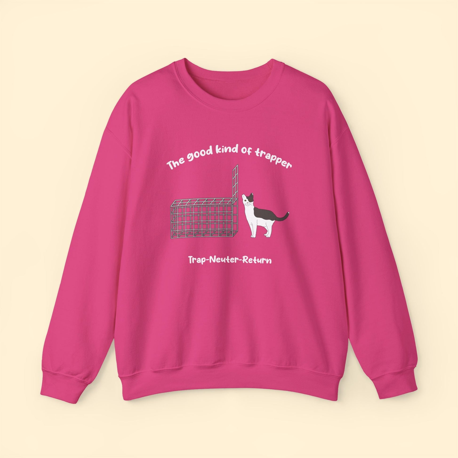 The Good Kind Of Trapper | FUNDRAISER for Feral At Heart | Crewneck Sweatshirt - Detezi Designs - 61217069105095926118