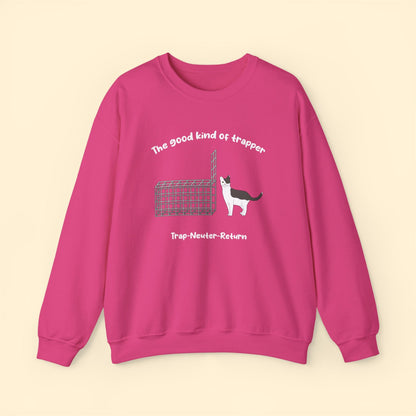 The Good Kind Of Trapper | FUNDRAISER for Feral At Heart | Crewneck Sweatshirt - Detezi Designs - 61217069105095926118