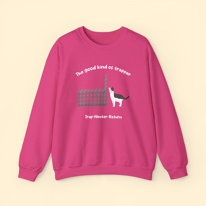 The Good Kind Of Trapper | FUNDRAISER for Feral At Heart | Crewneck Sweatshirt - Detezi Designs-61217069105095926118