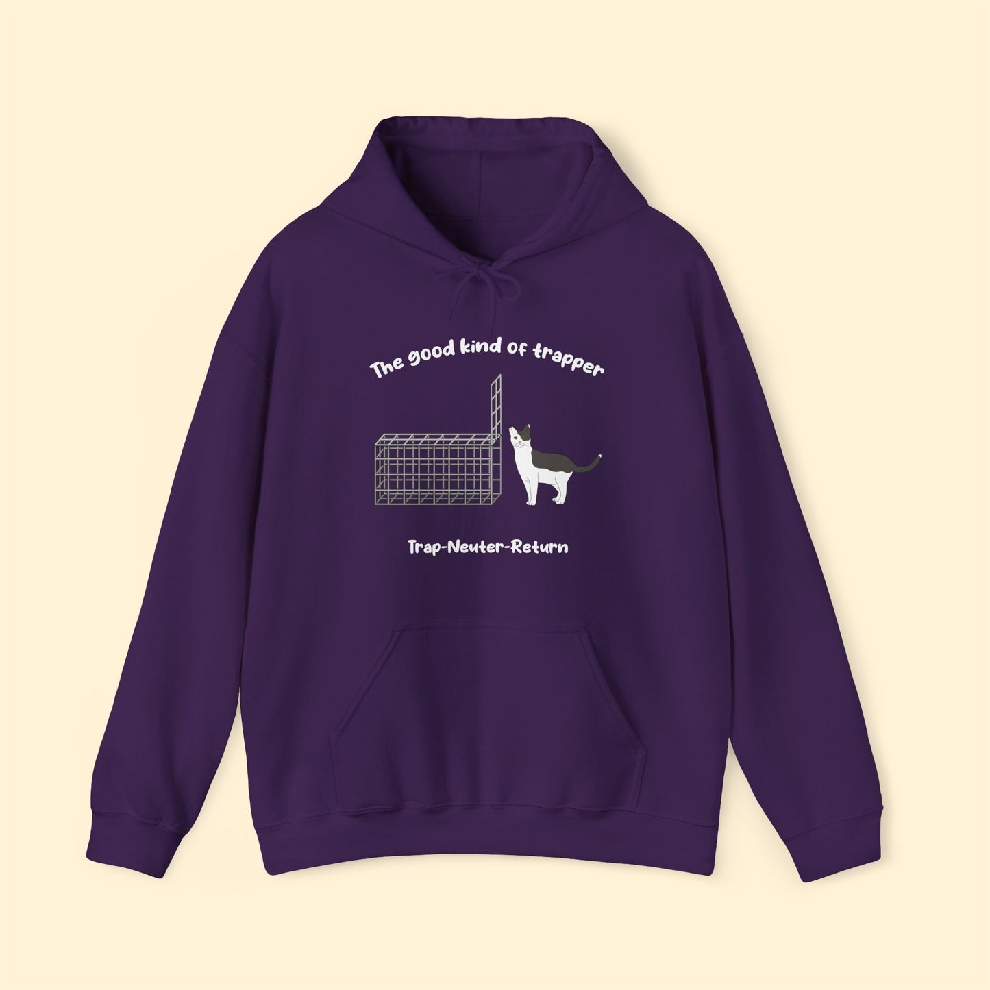 The Good Kind Of Trapper | FUNDRAISER for Feral At Heart | Hooded Sweatshirt - Detezi Designs - 15067573771229711950