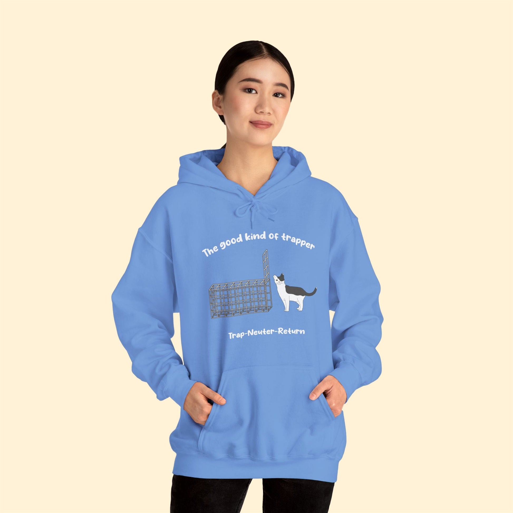 The Good Kind Of Trapper | FUNDRAISER for Feral At Heart | Hooded Sweatshirt - Detezi Designs - 23723999300429205493