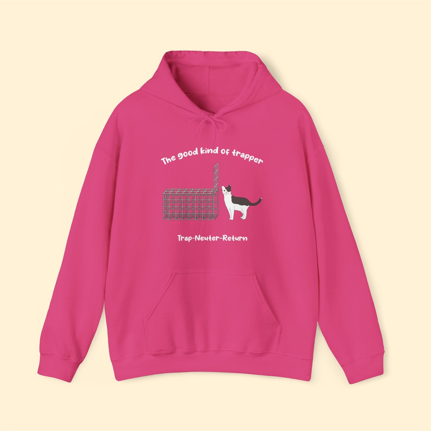 The Good Kind Of Trapper | FUNDRAISER for Feral At Heart | Hooded Sweatshirt - Detezi Designs-23723999300429205493