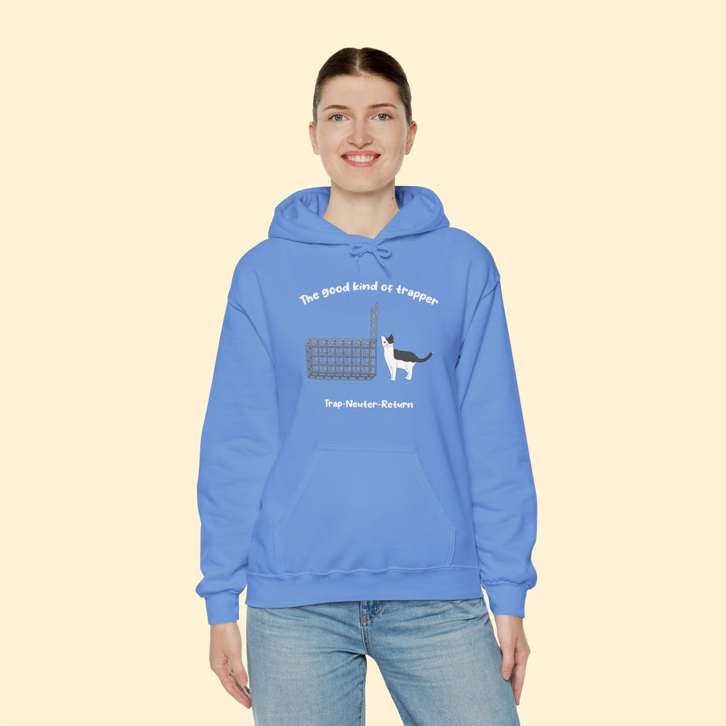 The Good Kind Of Trapper | FUNDRAISER for Feral At Heart | Hooded Sweatshirt - Detezi Designs-28450811387529888297