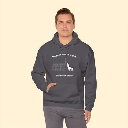 The Good Kind Of Trapper | FUNDRAISER for Feral At Heart | Hooded Sweatshirt - Detezi Designs-28450811387529888297