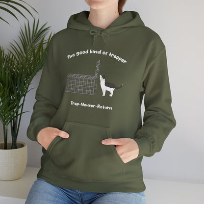 The Good Kind Of Trapper | FUNDRAISER for Feral At Heart | Hooded Sweatshirt - Detezi Designs - 31673256226698291927
