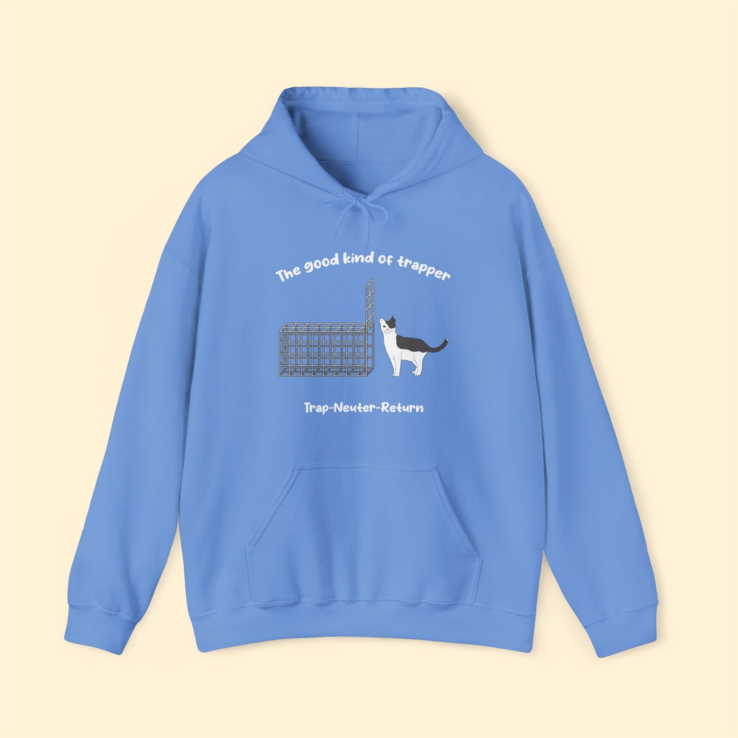 The Good Kind Of Trapper | FUNDRAISER for Feral At Heart | Hooded Sweatshirt - Detezi Designs - 31673256226698291927