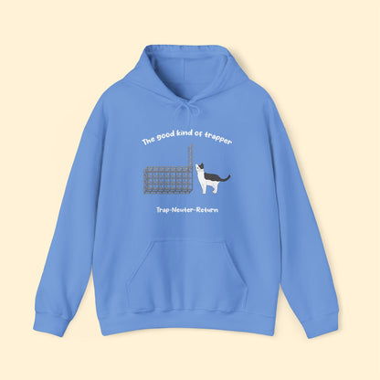 The Good Kind Of Trapper | FUNDRAISER for Feral At Heart | Hooded Sweatshirt - Detezi Designs - 31673256226698291927