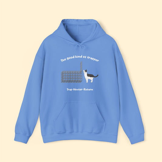 The Good Kind Of Trapper | FUNDRAISER for Feral At Heart | Hooded Sweatshirt - Detezi Designs - 31673256226698291927