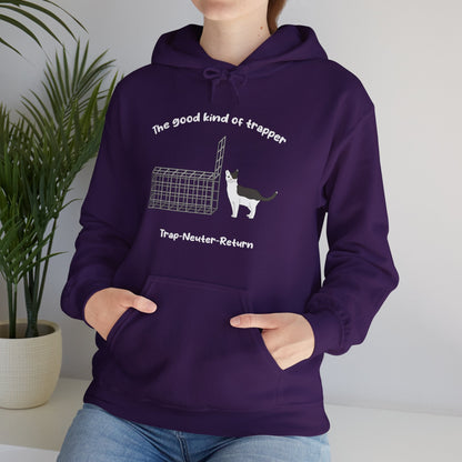 The Good Kind Of Trapper | FUNDRAISER for Feral At Heart | Hooded Sweatshirt - Detezi Designs-34903612638913773466