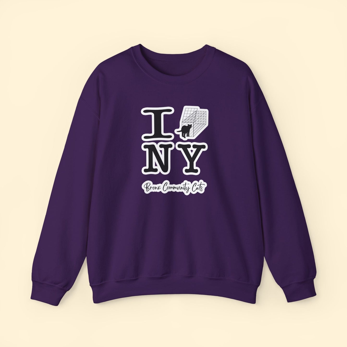 TNRM NY | FUNDRAISER for Bronx Community Cats | Crewneck Sweatshirt - Detezi Designs - 12976623654149902873