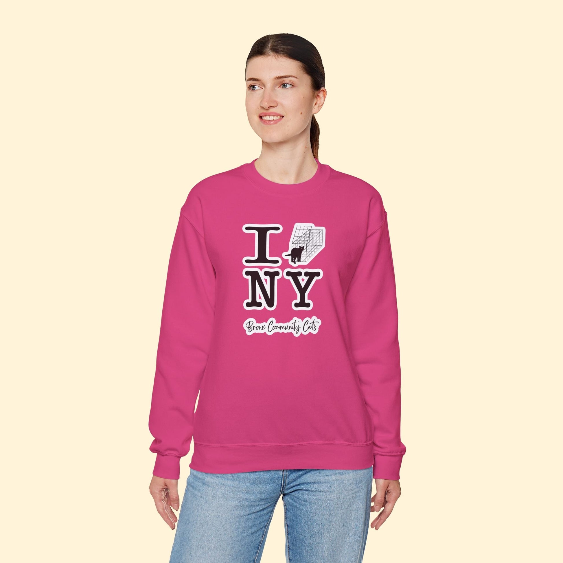 TNRM NY | FUNDRAISER for Bronx Community Cats | Crewneck Sweatshirt - Detezi Designs - 16804655690607979279