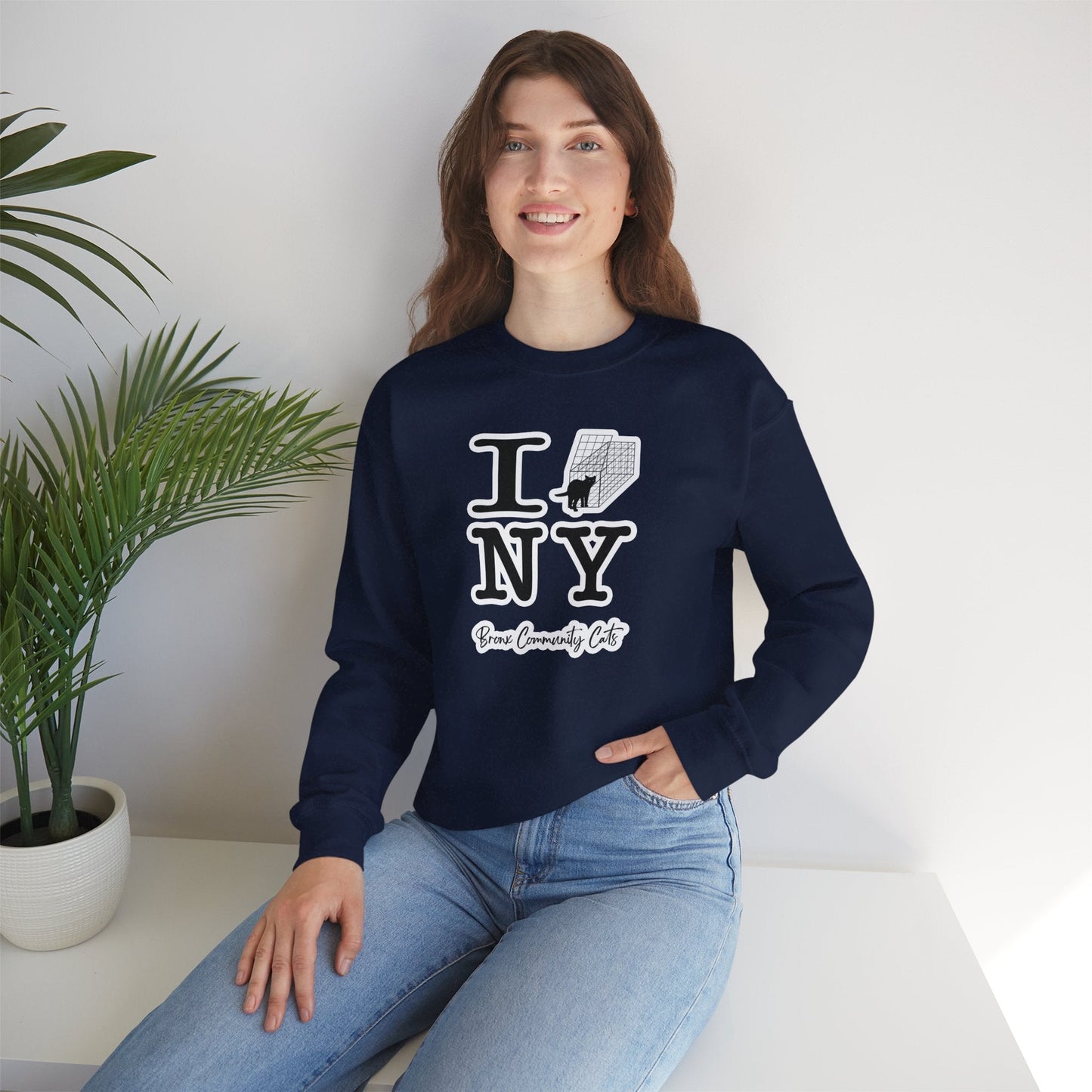 TNRM NY | FUNDRAISER for Bronx Community Cats | Crewneck Sweatshirt - Detezi Designs - 16804655690607979279