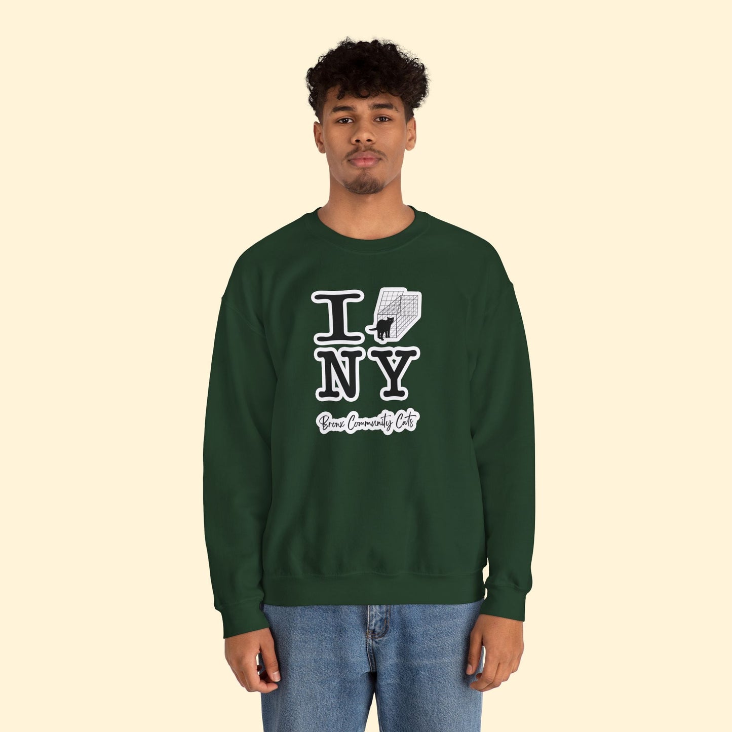 TNRM NY | FUNDRAISER for Bronx Community Cats | Crewneck Sweatshirt - Detezi Designs - 16804655690607979279