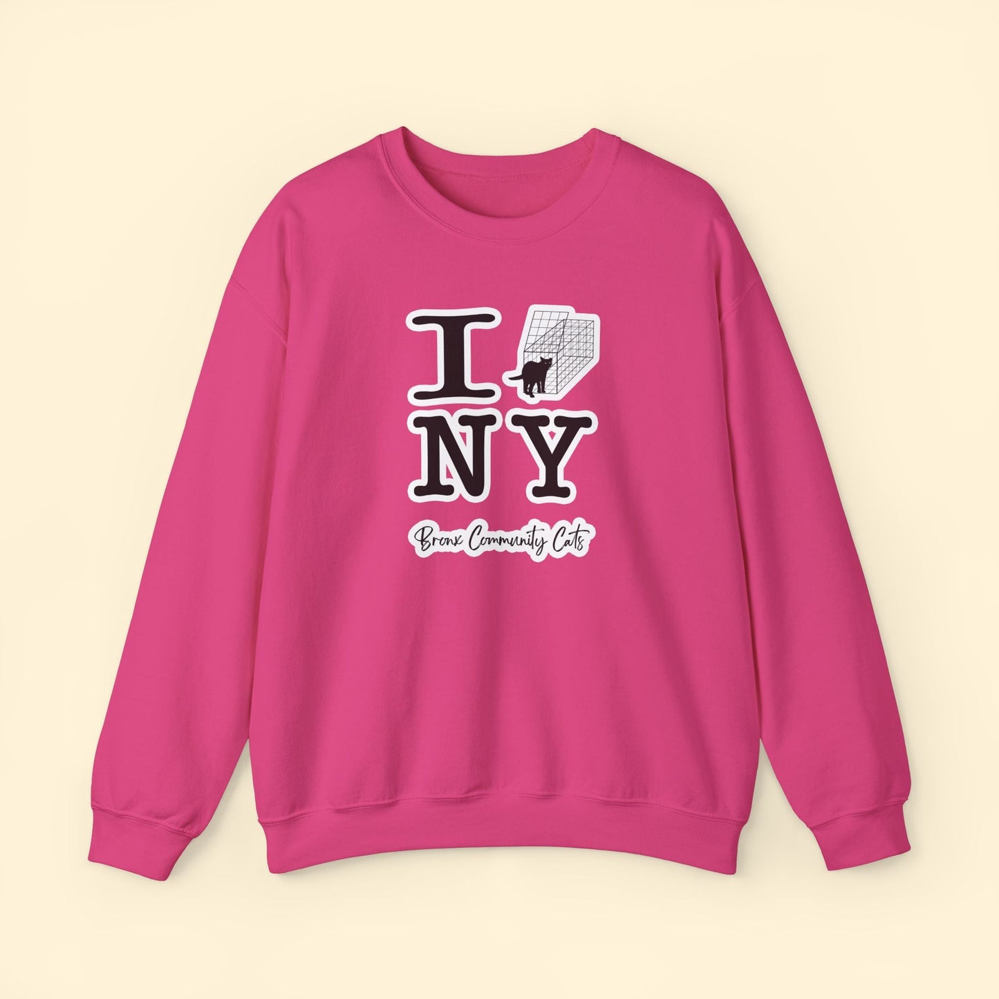 TNRM NY | FUNDRAISER for Bronx Community Cats | Crewneck Sweatshirt - Detezi Designs - 16804655690607979279