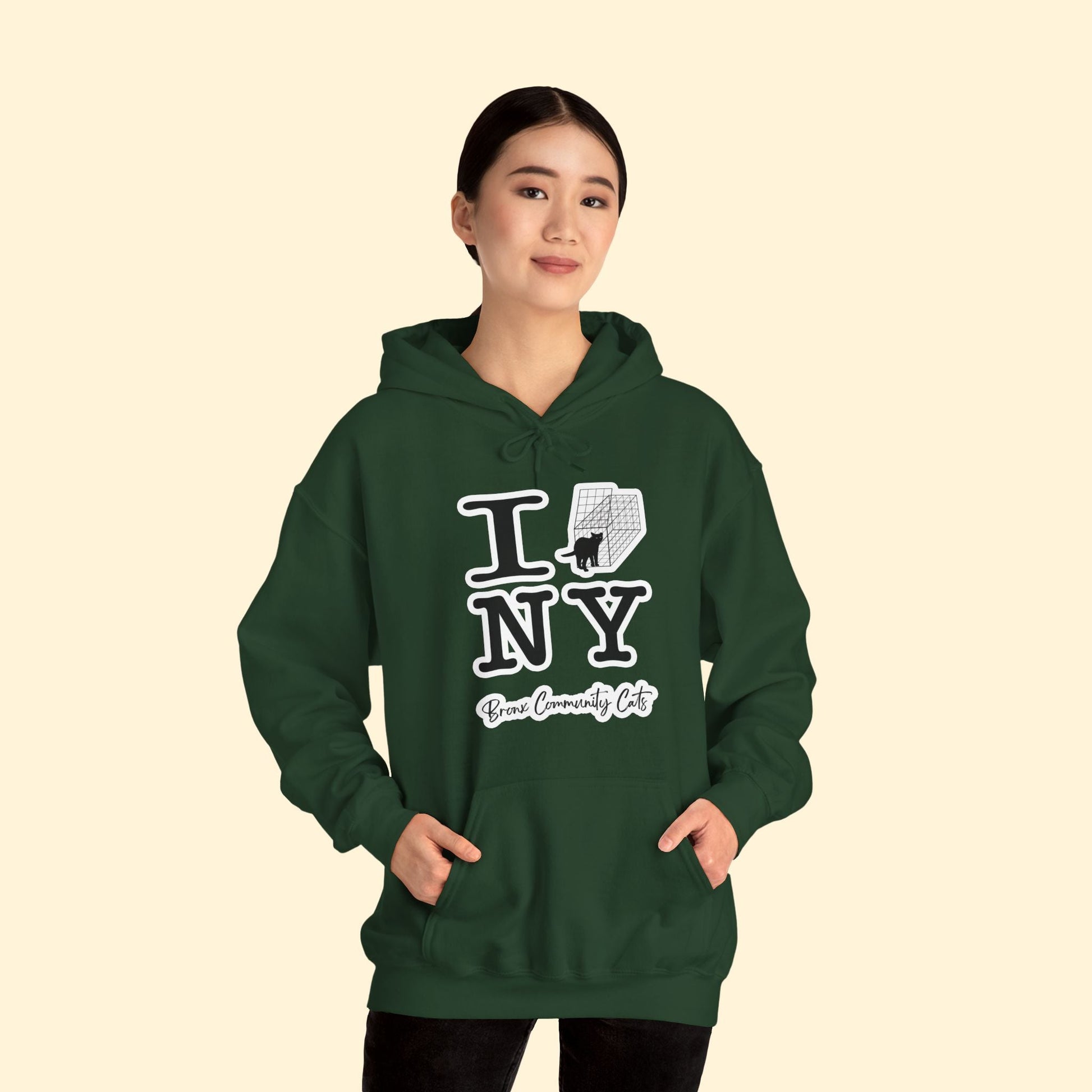 TNRM NY | FUNDRAISER for Bronx Community Cats | Hooded Sweatshirt - Detezi Designs - 79437747771206199299