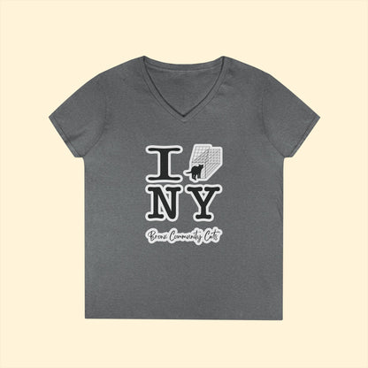 TNRM NY | FUNDRAISER for Bronx Community Cats | Ladies' V - Neck T-Shirt - Detezi Designs - 47476411173394809347