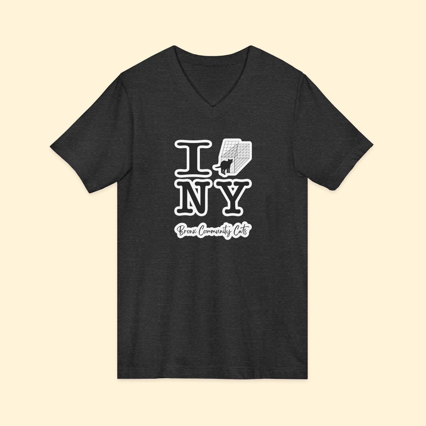 TNRM NY| FUNDRAISER for Bronx Community Cats | Unisex V - Neck Tee - Detezi Designs - 15497573000703670638