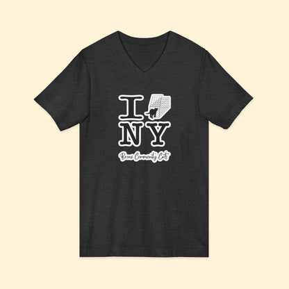 TNRM NY| FUNDRAISER for Bronx Community Cats | Unisex V - Neck Tee - Detezi Designs - 15497573000703670638