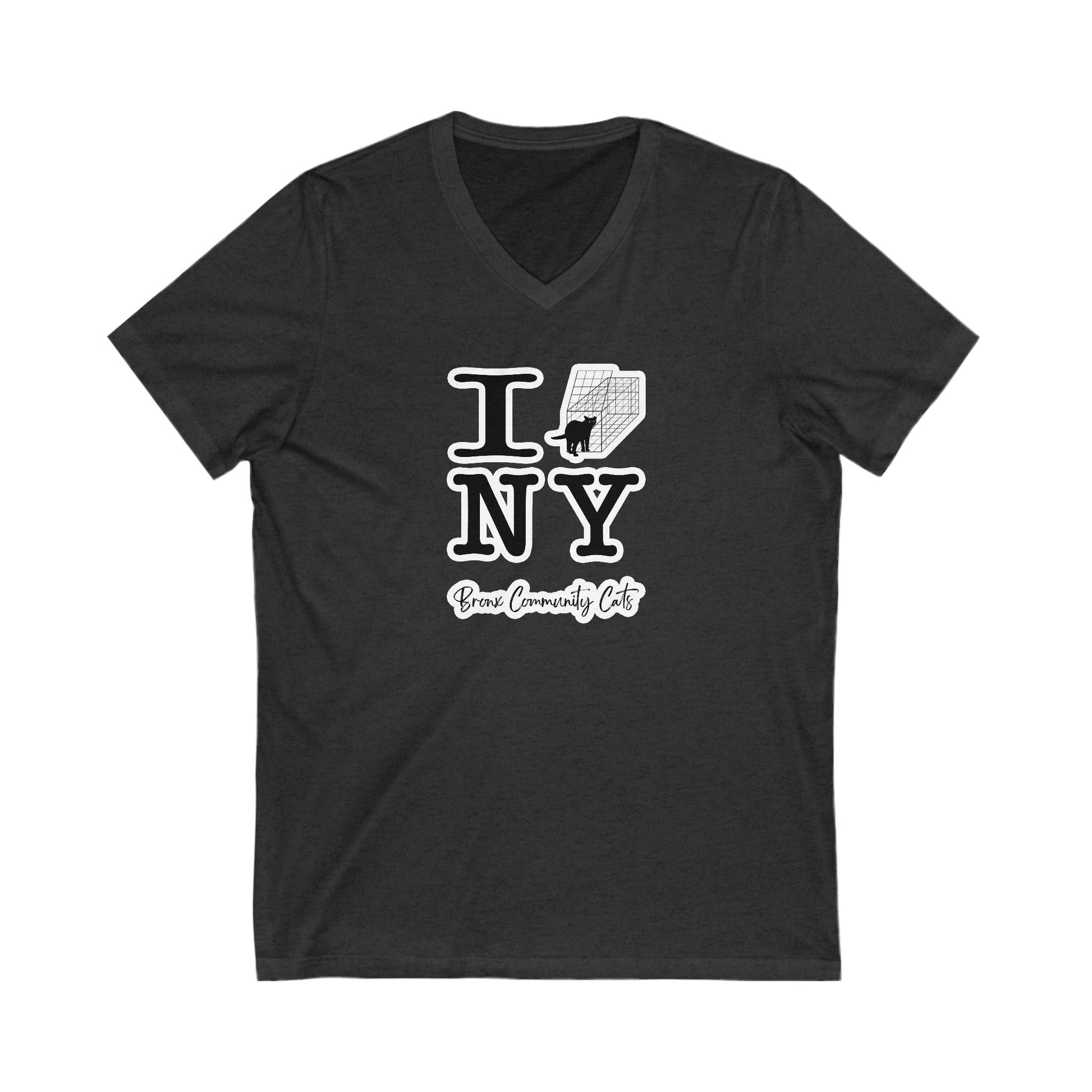 TNRM NY| FUNDRAISER for Bronx Community Cats | Unisex V - Neck Tee - Detezi Designs - 15497573000703670638