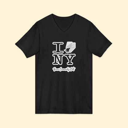 TNRM NY| FUNDRAISER for Bronx Community Cats | Unisex V - Neck Tee - Detezi Designs - 33730542592480161794