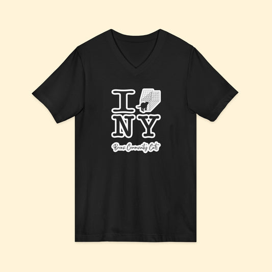 TNRM NY| FUNDRAISER for Bronx Community Cats | Unisex V - Neck Tee - Detezi Designs - 33730542592480161794