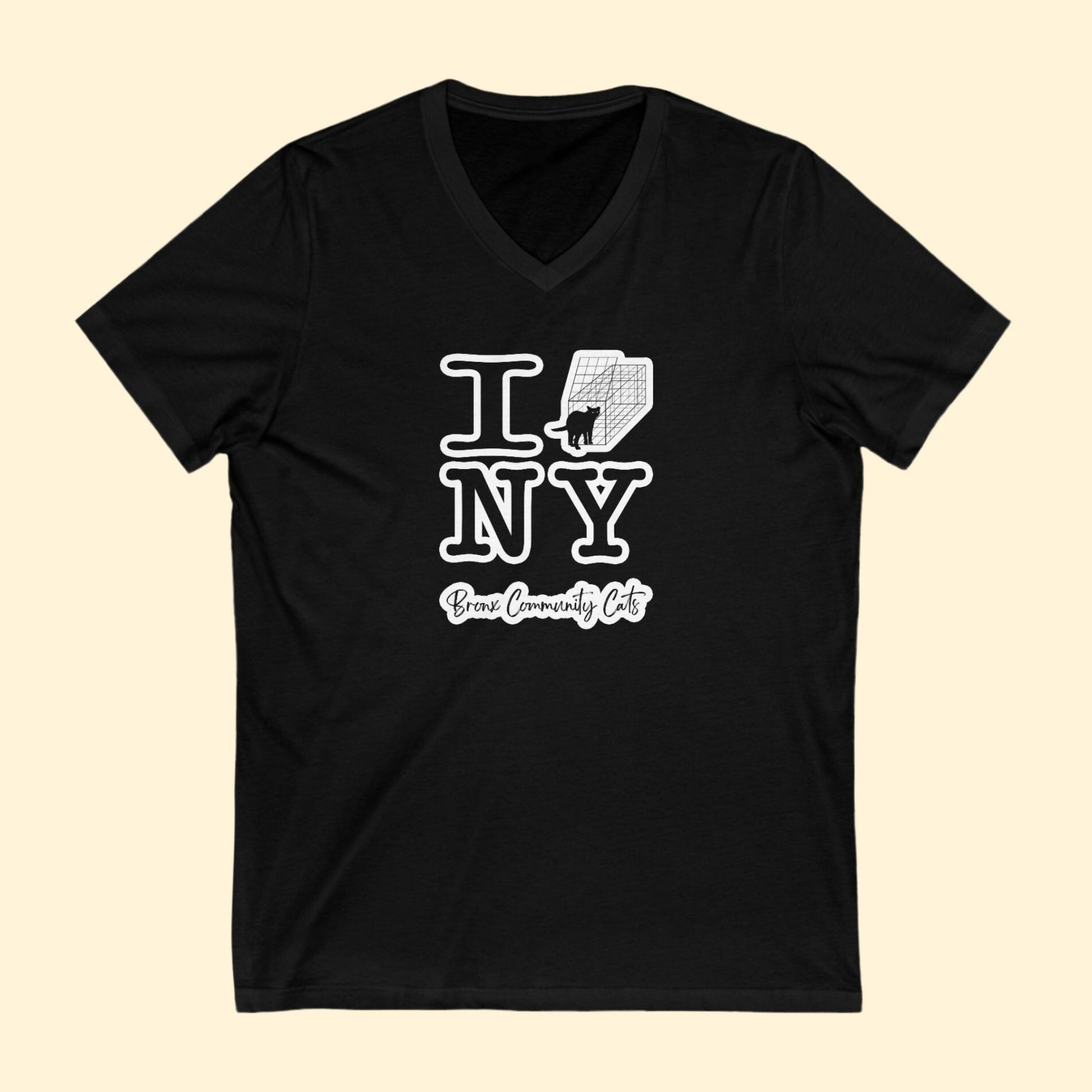 TNRM NY| FUNDRAISER for Bronx Community Cats | Unisex V - Neck Tee - Detezi Designs - 33730542592480161794