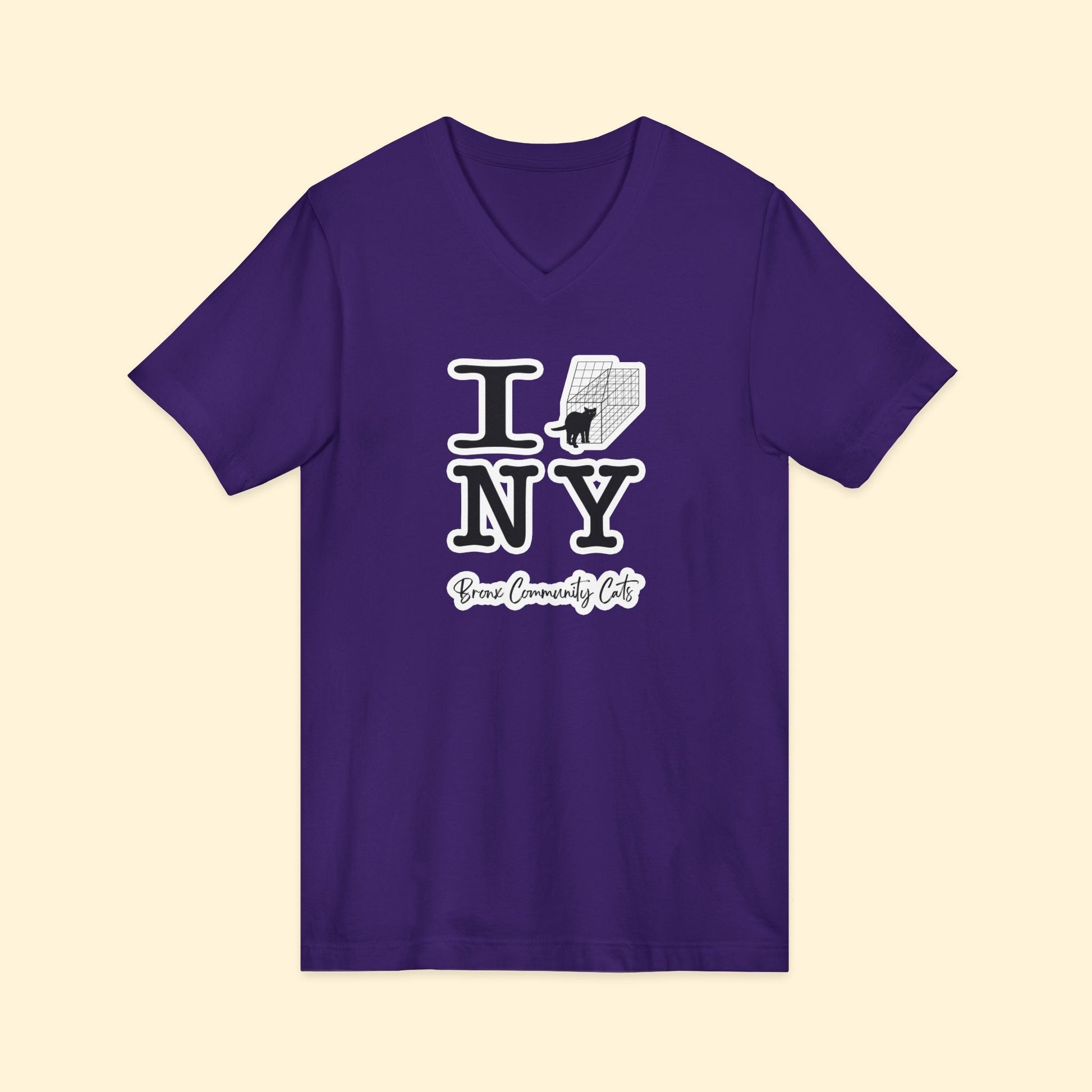TNRM NY| FUNDRAISER for Bronx Community Cats | Unisex V - Neck Tee - Detezi Designs - 92810813951966373505