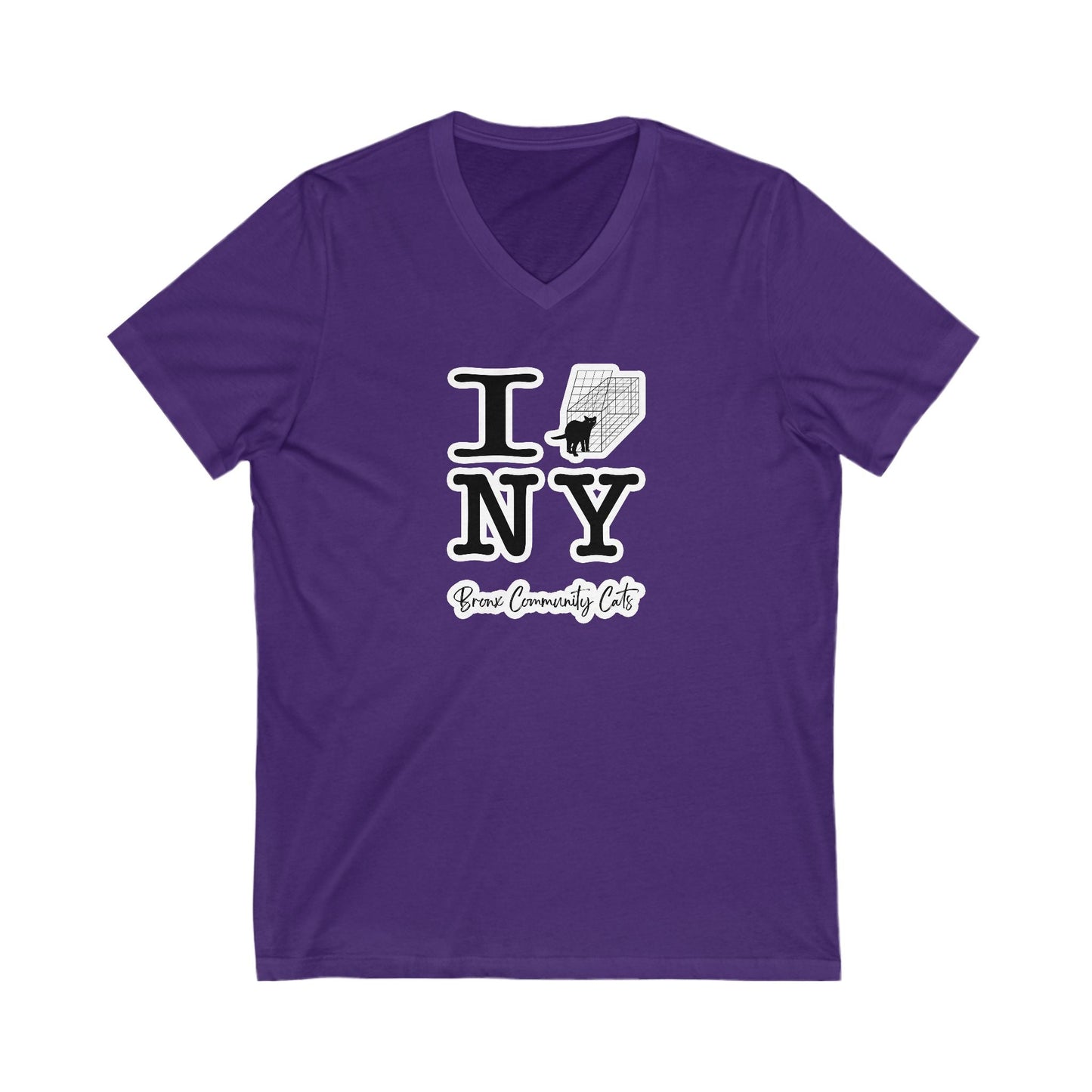 TNRM NY| FUNDRAISER for Bronx Community Cats | Unisex V - Neck Tee - Detezi Designs - 92810813951966373505