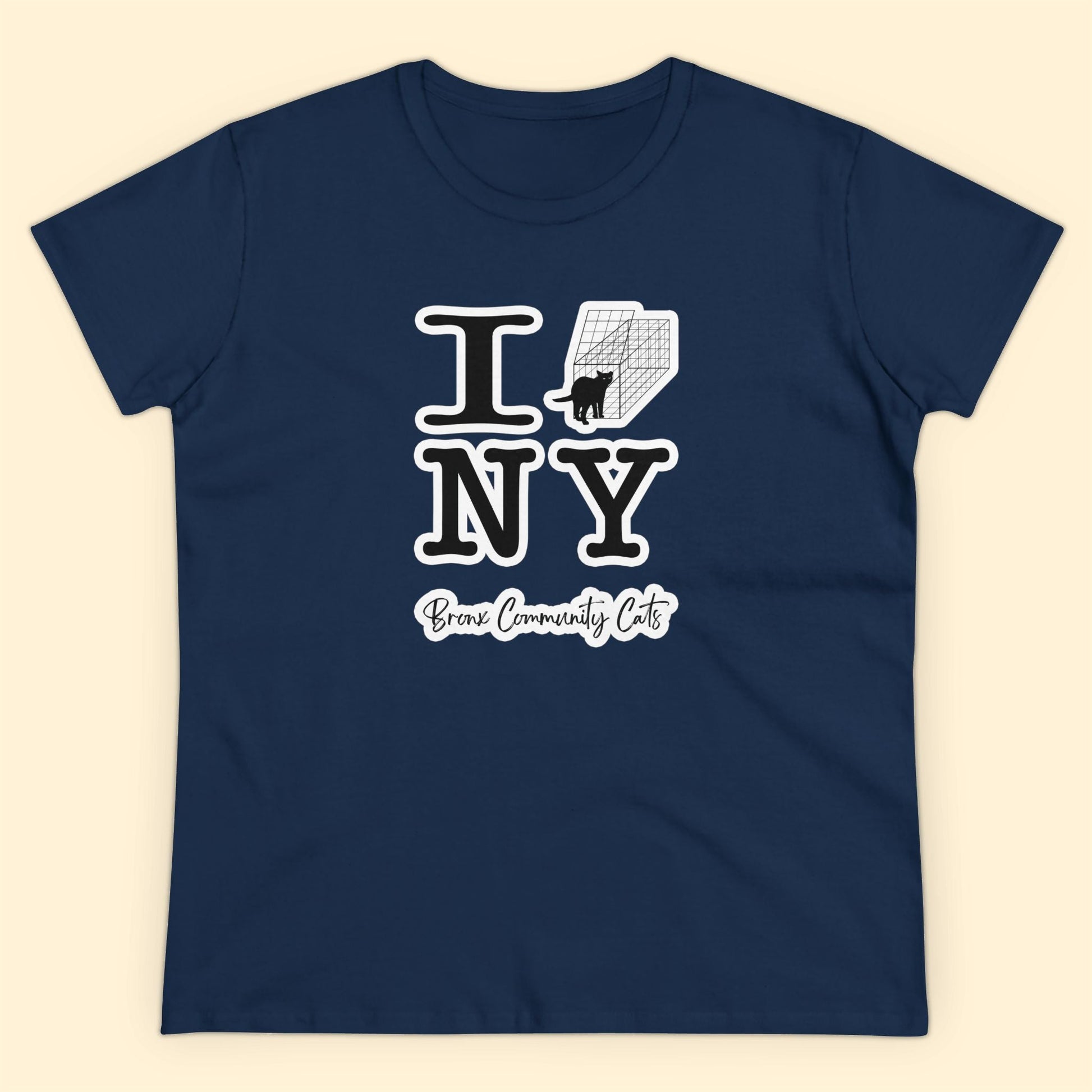 TNRM NY | FUNDRAISER for Bronx Community Cats | Women's Midweight Cotton Tee - Detezi Designs - 25091232689154447218