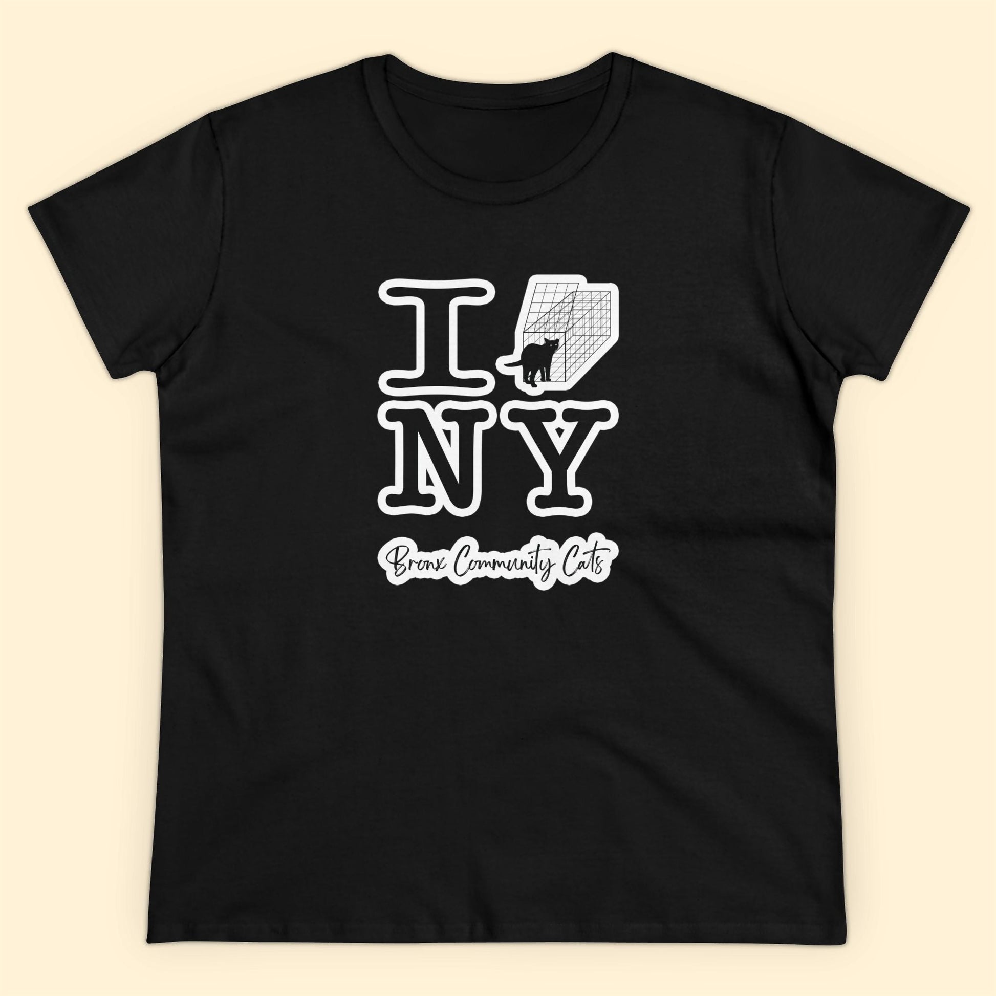 TNRM NY | FUNDRAISER for Bronx Community Cats | Women's Midweight Cotton Tee - Detezi Designs - 63276618618966841918