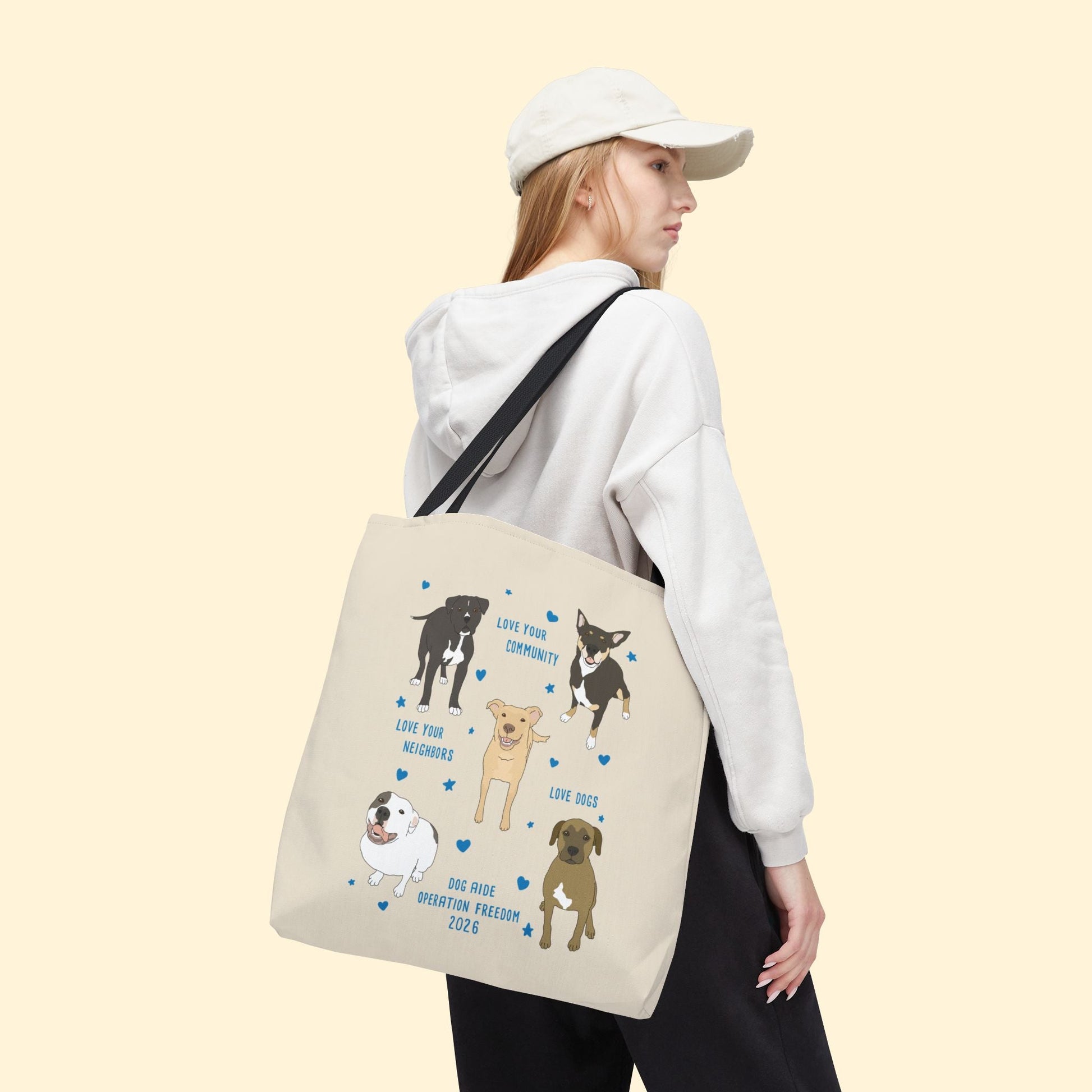 Tote Bag | FUNDRAISER | Dog Aide | Operation Freedom 2026 - Detezi Designs-32322536665390881225
