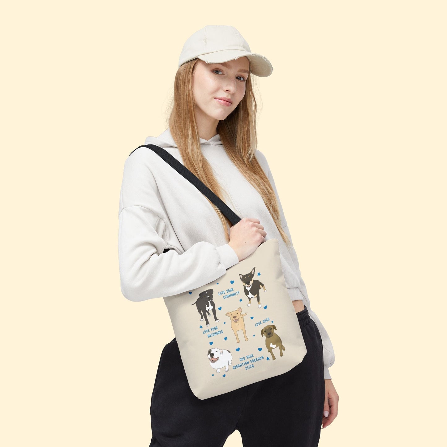 Tote Bag | FUNDRAISER | Dog Aide | Operation Freedom 2026 - Detezi Designs-32322536665390881225