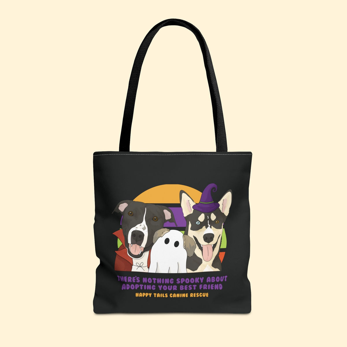 Tote Bag | FUNDRAISER | Happy Tails Canine Rescue | Halloween - Detezi Designs-12733782763077374460