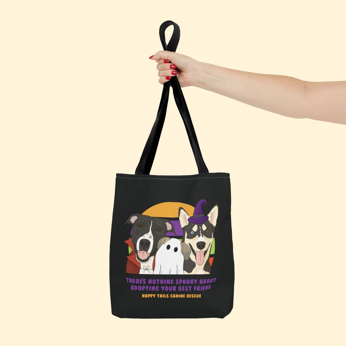 Tote Bag | FUNDRAISER | Happy Tails Canine Rescue | Halloween - Detezi Designs-20330690450196184877