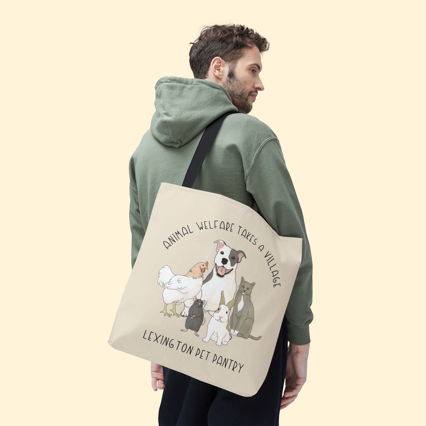 Tote Bag | FUNDRAISER | Lexington Pet Pantry | It Takes A Village - Detezi Designs - 12363206051778485779