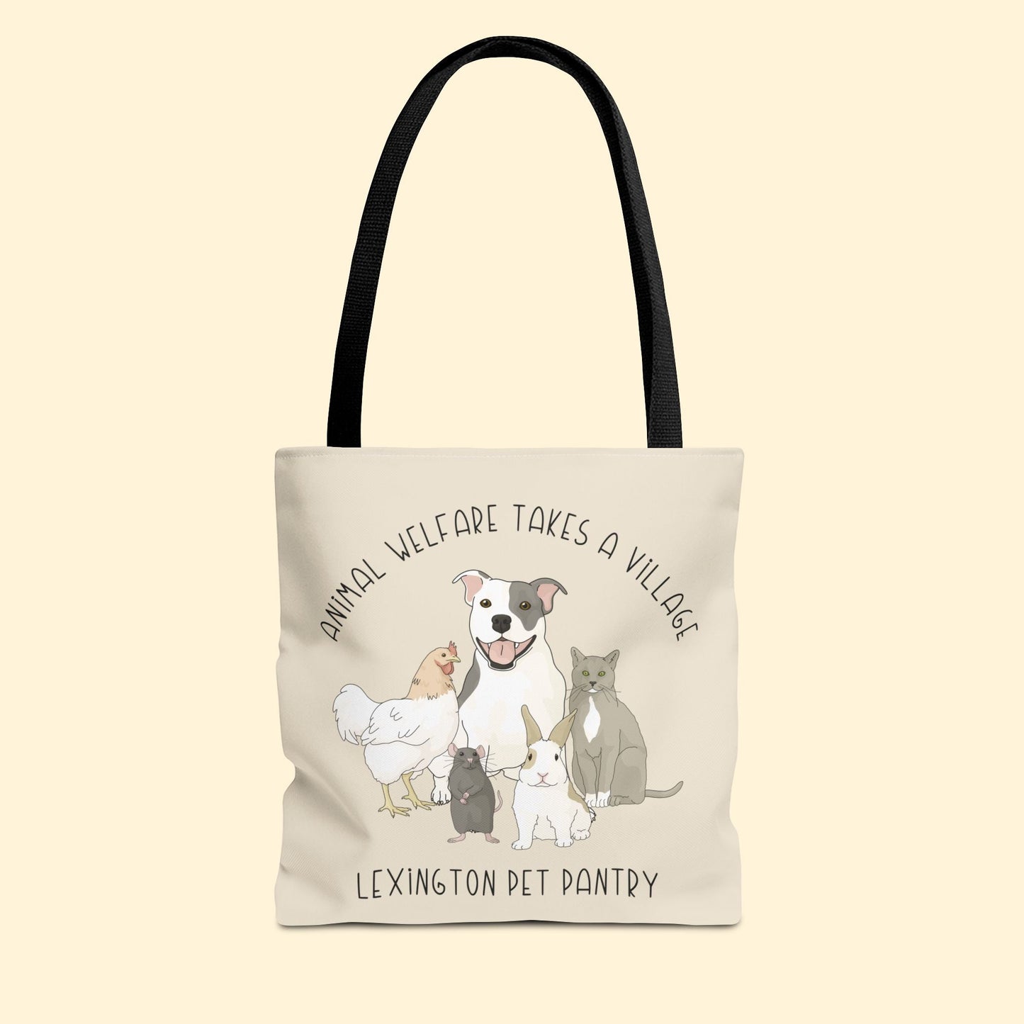 Tote Bag | FUNDRAISER | Lexington Pet Pantry | It Takes A Village - Detezi Designs - 33640050405807565708