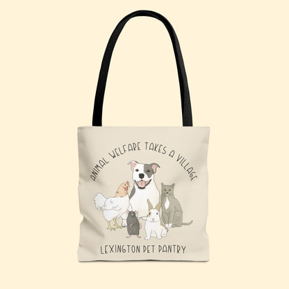Tote Bag | FUNDRAISER | Lexington Pet Pantry | It Takes A Village - Detezi Designs - 33640050405807565708