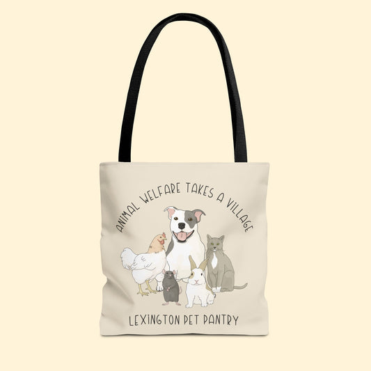 Tote Bag | FUNDRAISER | Lexington Pet Pantry | It Takes A Village - Detezi Designs - 33640050405807565708