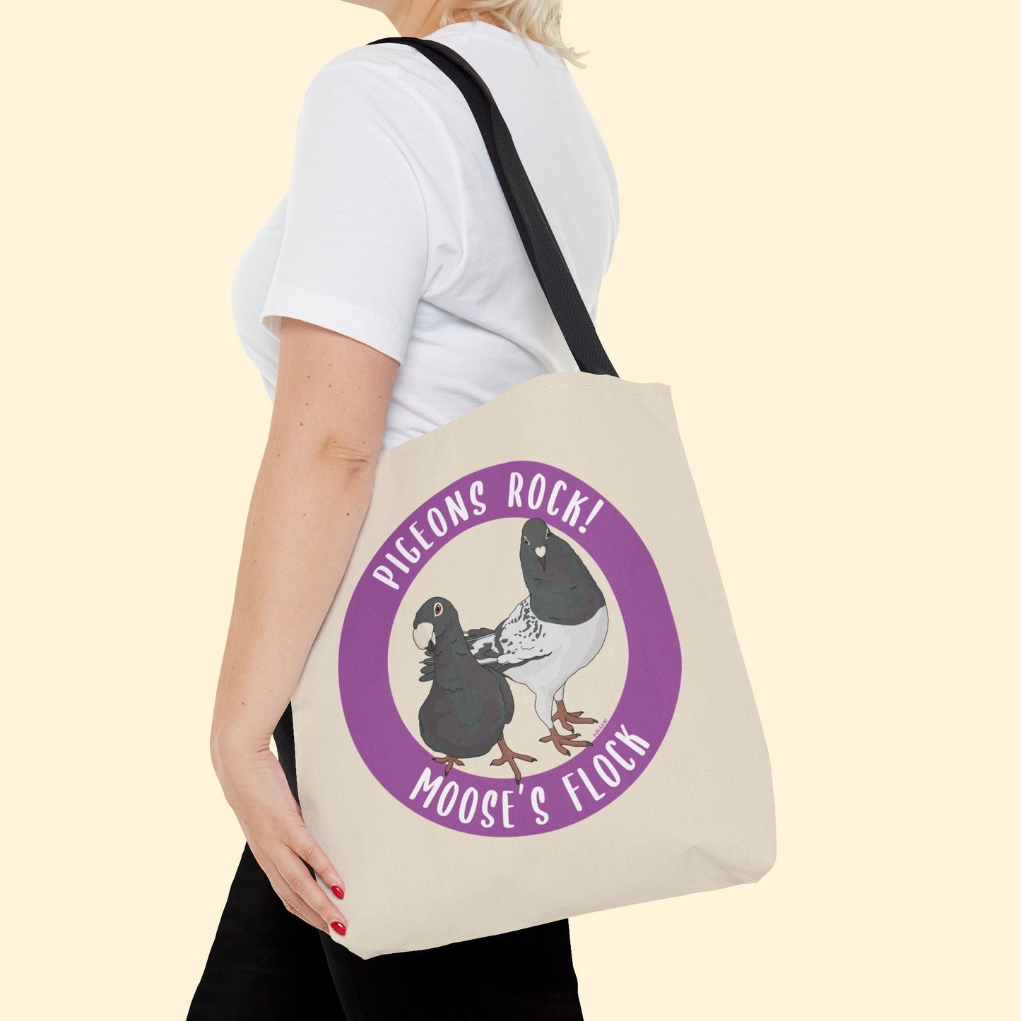 Tote Bag | FUNDRAISER | Moose's Flock | Pigeons Rock - Detezi Designs - 16317437441006214095