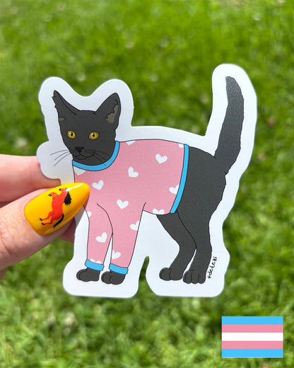 Trans Kitten | Vinyl Sticker - Detezi Designs-