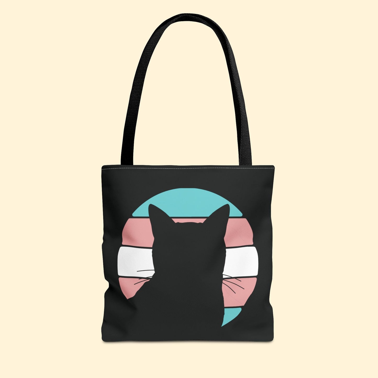 Trans Pride | Cat Silhouette | Tote Bag - Detezi Designs - 16412591701294628585