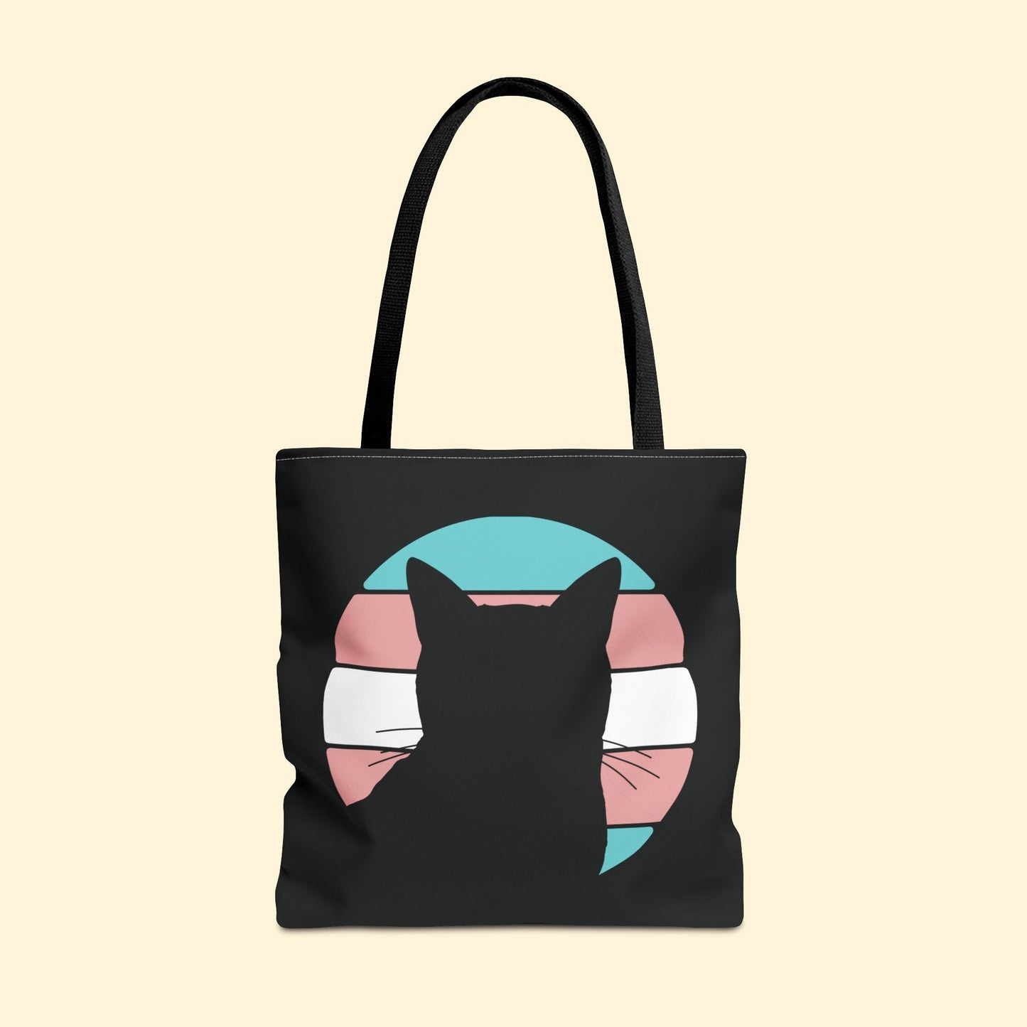 Trans Pride | Cat Silhouette | Tote Bag - Detezi Designs - 23557090251888066977